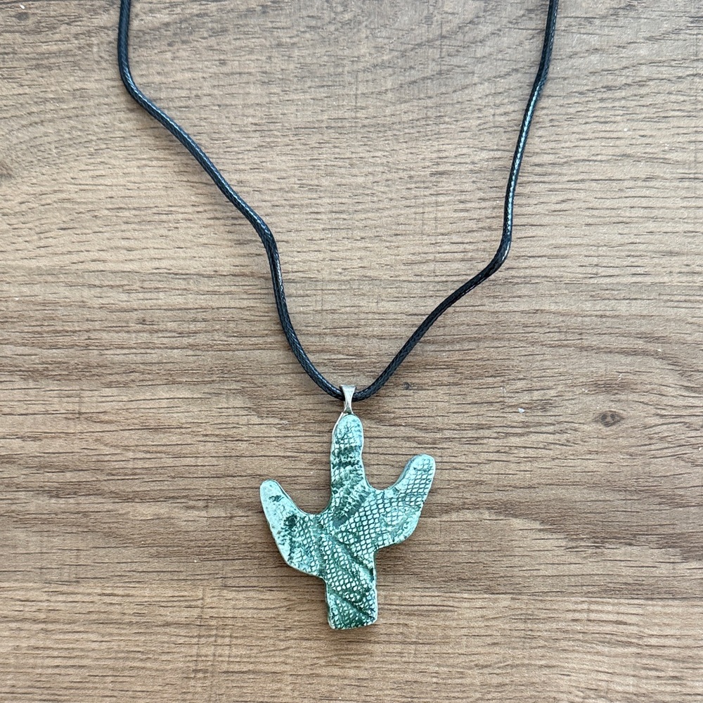 Green Joshua Tree Pendant Necklace